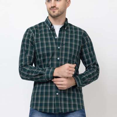 Buy Green Check Casual Shirt For Men Online In India Profile Picture