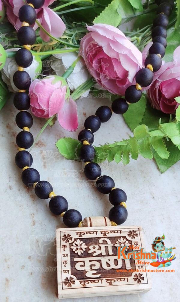 Shri Krishna Hand Made Tulsi Bhaktmal Locket Mala