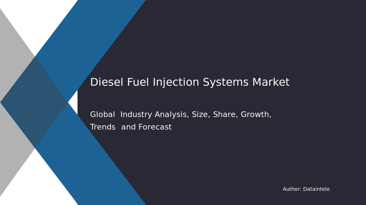 Diesel Fuel Injection Systems Market Report | Global Forecast From 2025 To 2033