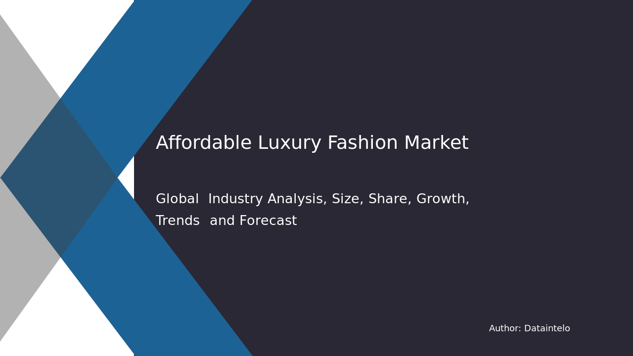 Affordable Luxury Fashion Market Report | Global Forecast From 2025 To 2033