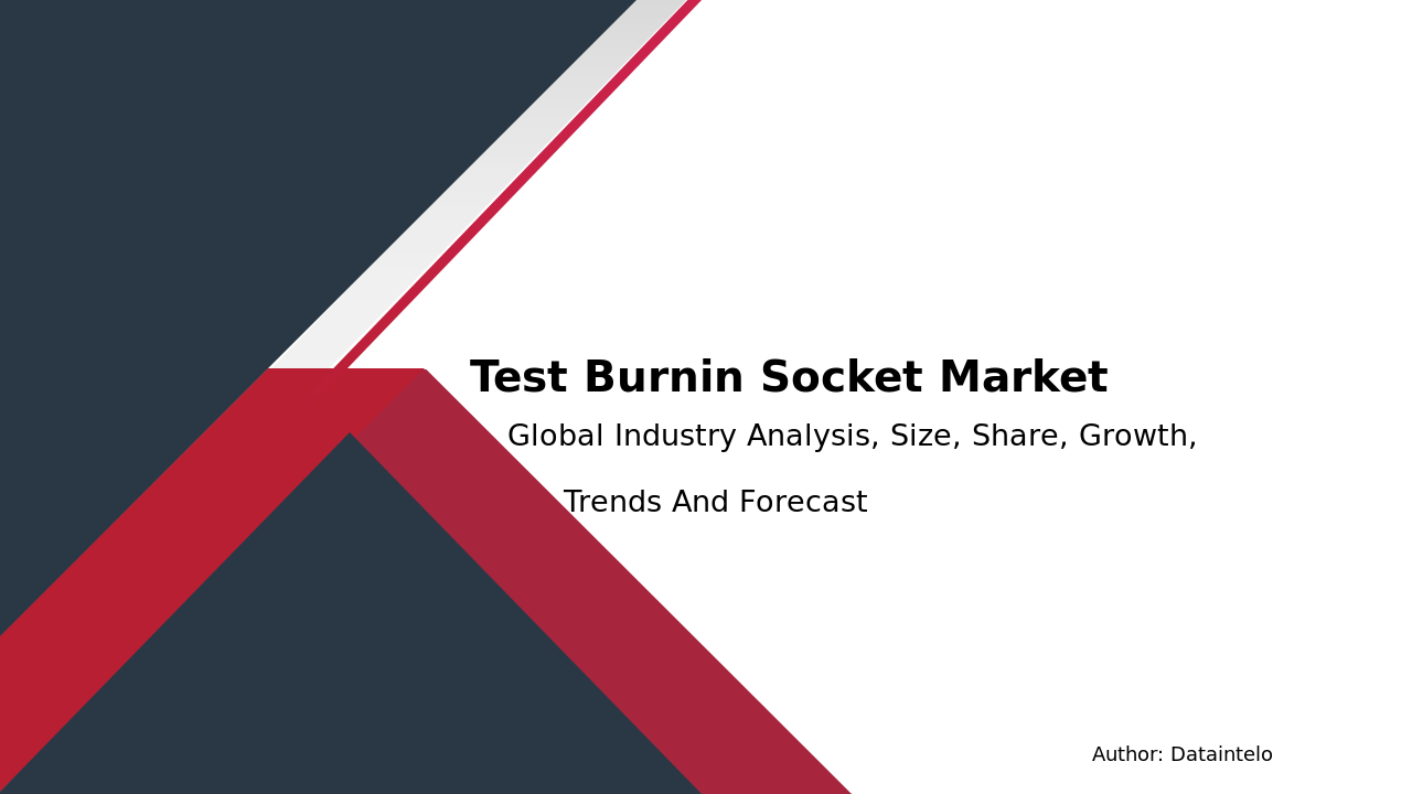 Test & Burn-in Socket Market Size, Share Report | 2033