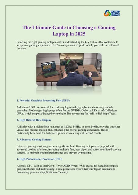 The Ultimate Guide to Choosing a Gaming Laptop in 2025 | PDF