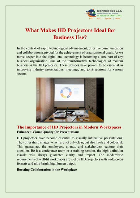 What Makes HD Projectors Ideal for Business Use? | PDF