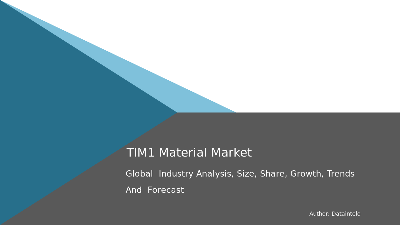 TIM-1 Material Market Report | Global Forecast From 2025 To 2033