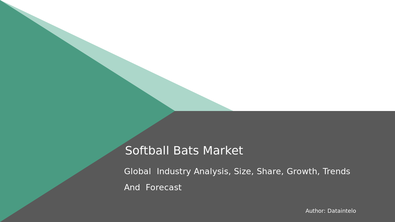 Softball Bats Market Report | Global Forecast From 2025 To 2033