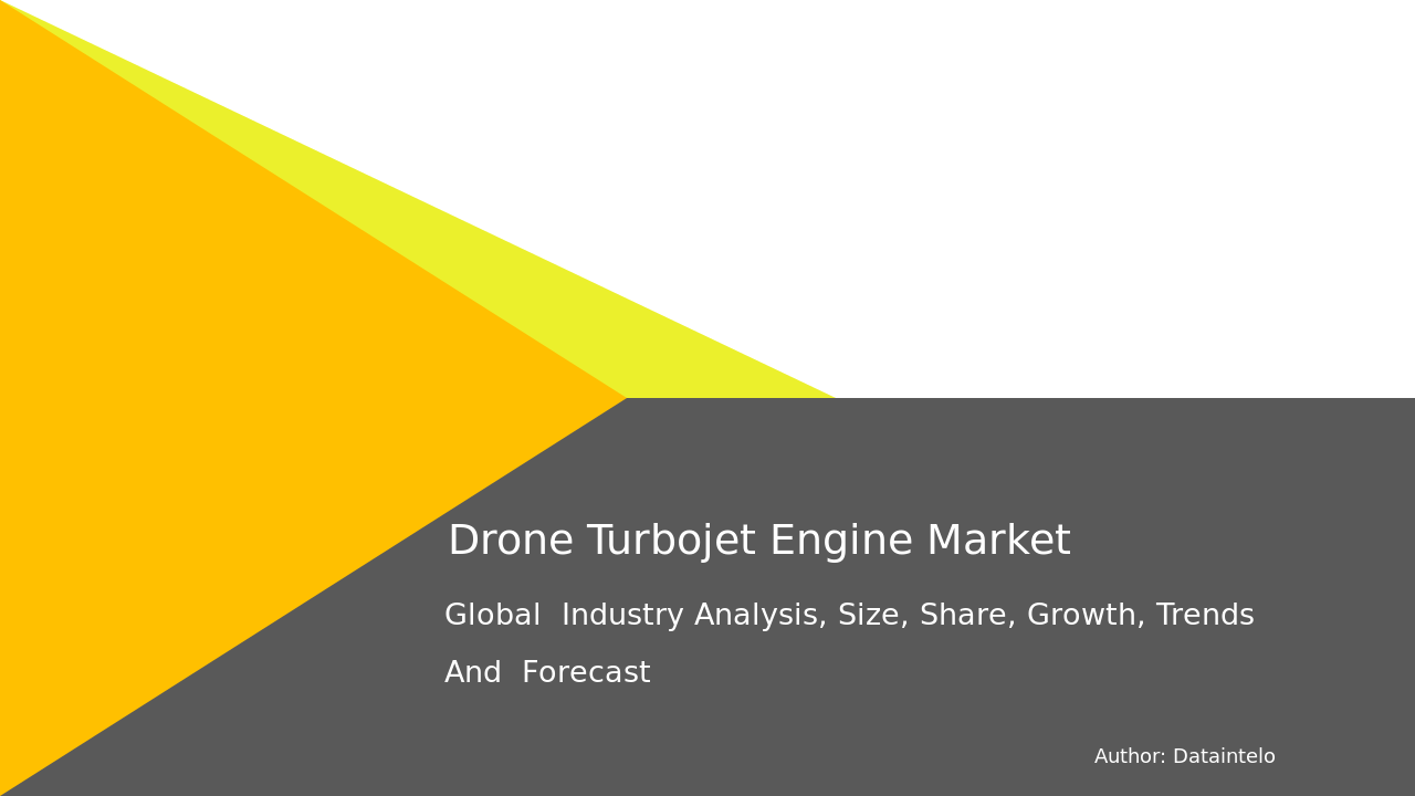 Drone Turbojet Engine Market Report | Global Forecast From 2025 To 2033