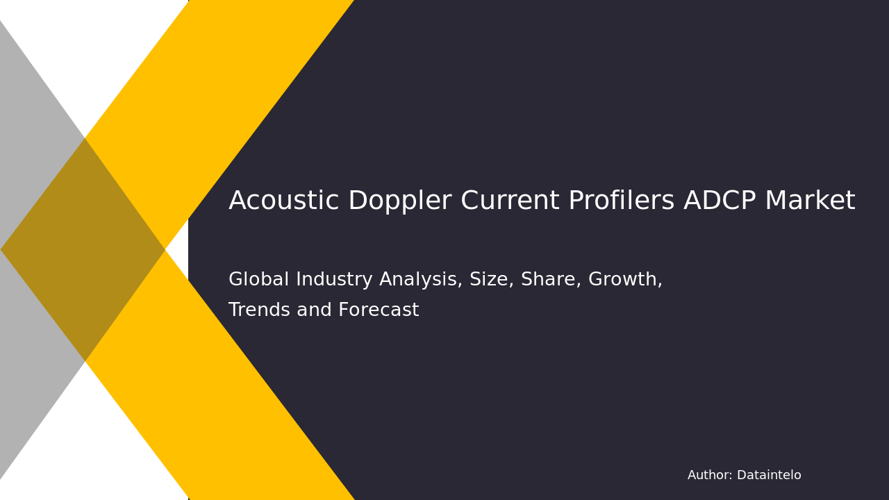 Acoustic Doppler Current Profilers (ADCP) Market Report | Global Forecast From 2025 To 2033