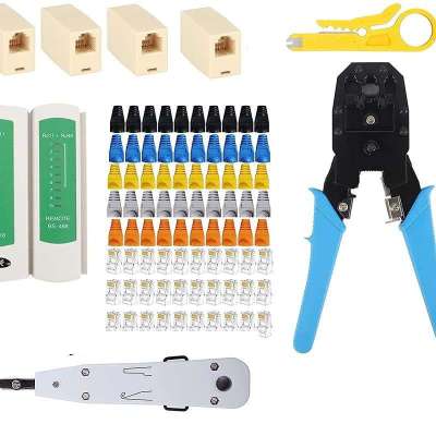 FEDUS RJ45 Ethernet Crimping Tool Kit, Crimp crimping tool with 50PCS RJ45 Connectors, 50PCS strain  Profile Picture