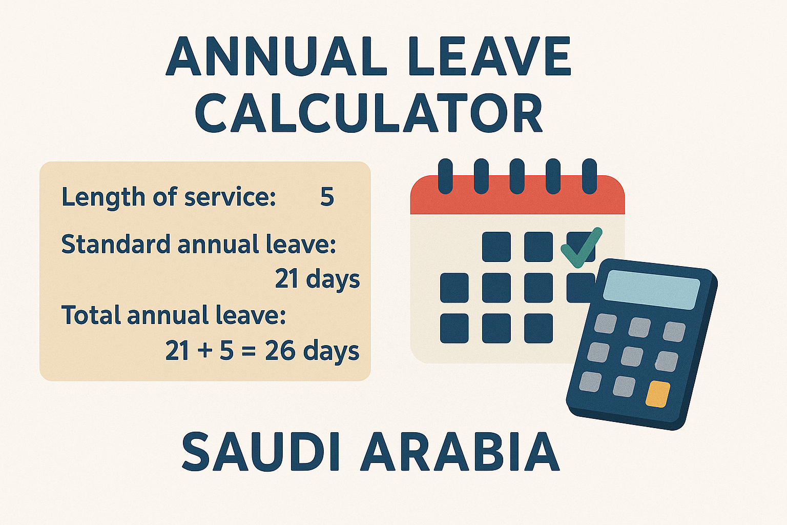 Annual Leave Calculator in Saudi Arabia | KSA