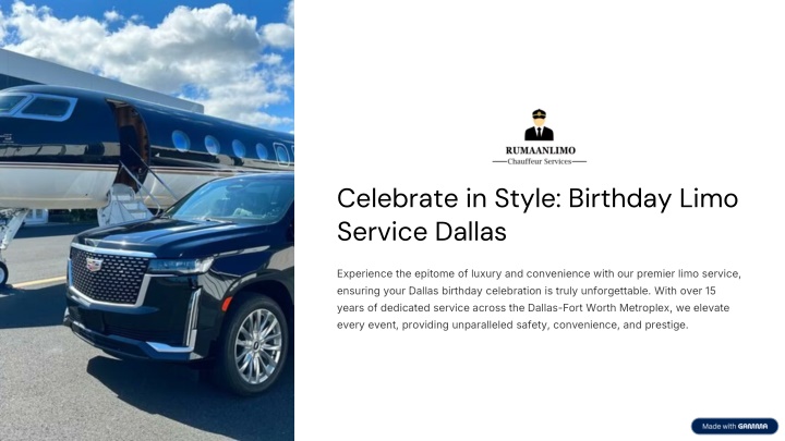PPT - Celebrate in Style: Birthday Limo Service Dallas PowerPoint Presentation - ID:14333776