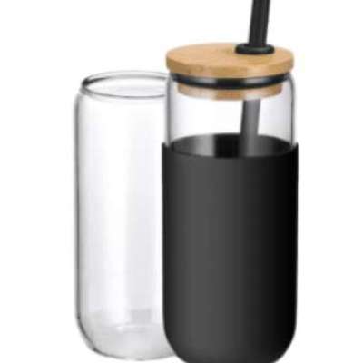 500ml Bamboo Glass Tumblers With Silicone Handle Profile Picture