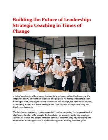 Building the Future of Leadership_ Strategic Coaching in Times of Change