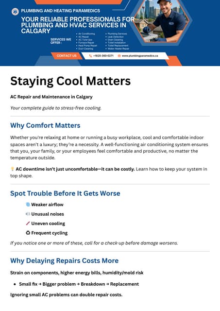 Staying Cool Matters: Your Essential Guide to AC Repair & Maintenance in Calgary | PDF