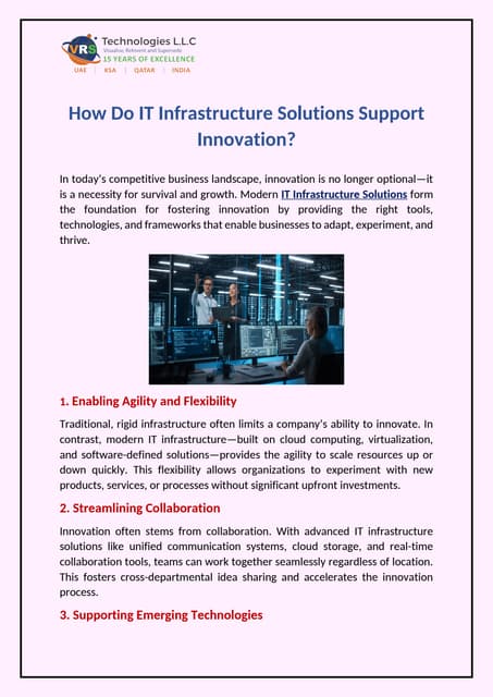 How Do IT Infrastructure Solutions Support Innovation? | PDF