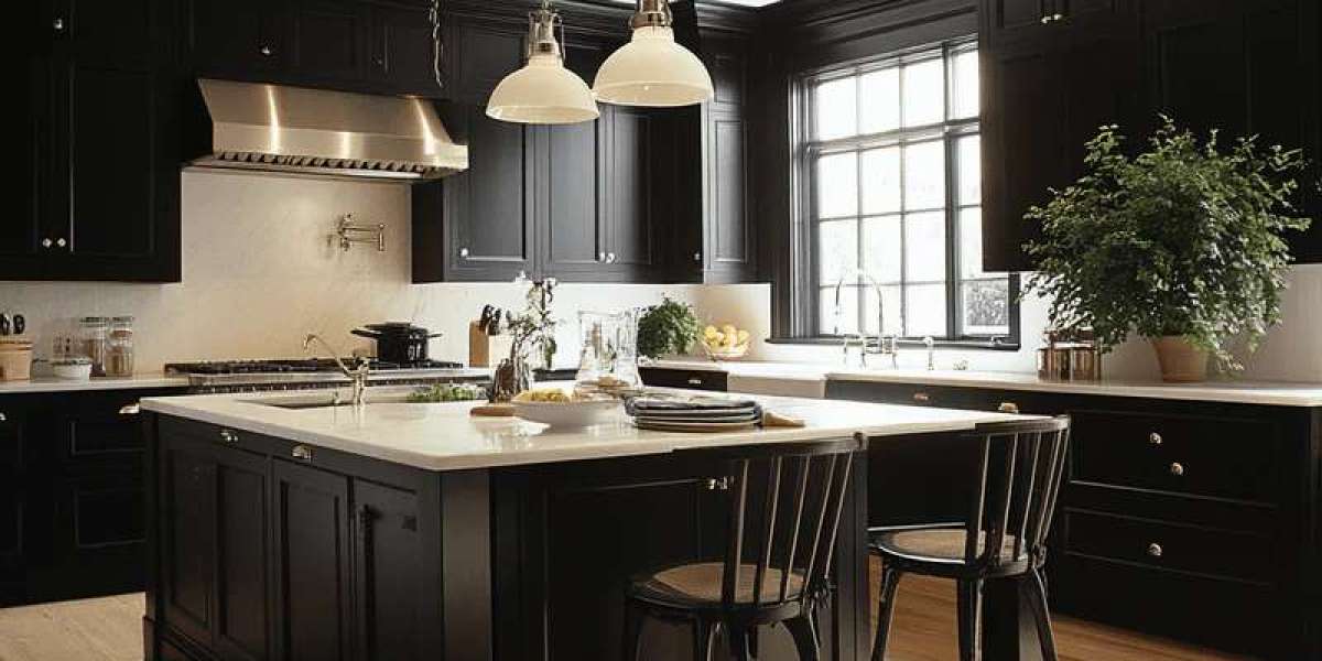 black RTA kitchen cabinets and RTA bathroom vanities