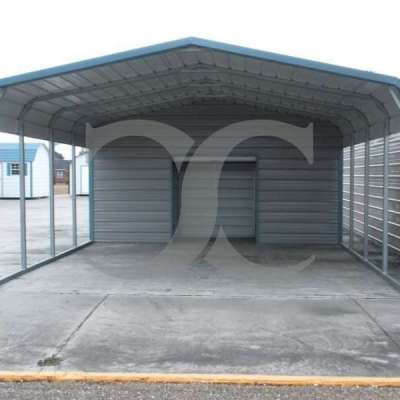 Regular Roof Utility Carport – 18′W × 26′L × 7′H with Storage Room Profile Picture