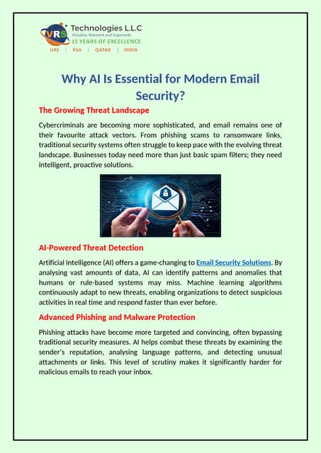 Why AI Is Essential for Modern Email Security? | PDF