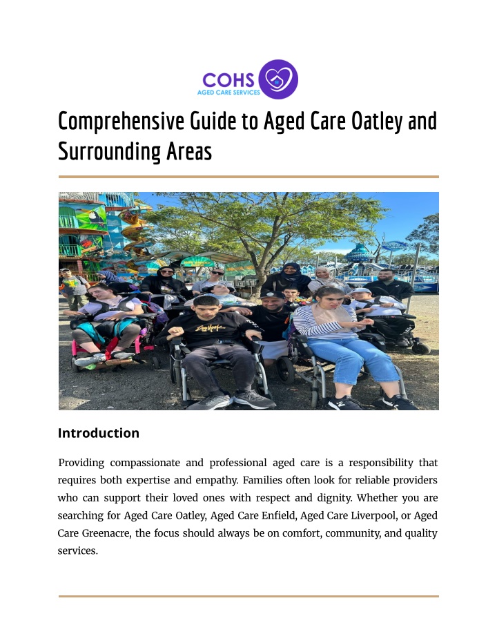 PPT - Comprehensive Guide to Aged Care Oatley and Surrounding Areas PowerPoint Presentation - ID:14521804