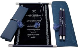 Fabric Scrolls, Fabric Scrolls Invitations, Boxed Fabric Scrolls