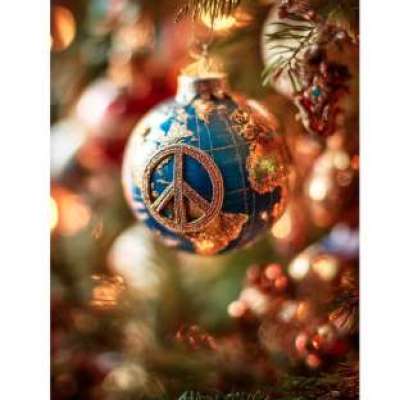 Peace on Earth Bauble Personalised Christmas Card Profile Picture