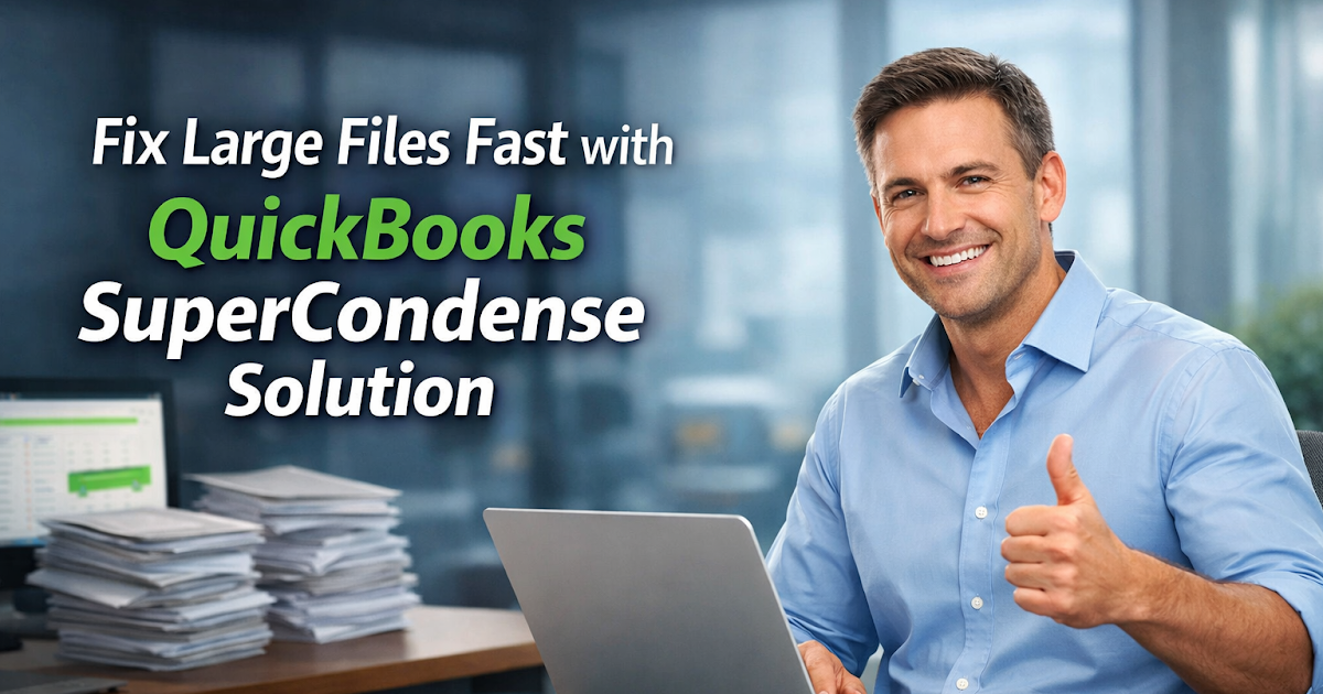 Fix Large Files Fast with QuickBooks SuperCondense Solution