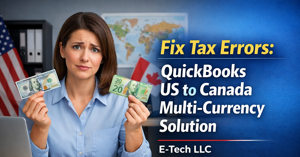 Fix Tax Errors: QuickBooks US to Canada Multi-Currency Solution