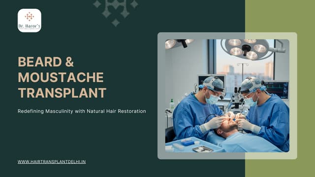 Beard And Moustache Transplant in Delhi, India | Dr. Haror's Wellness | PDF
