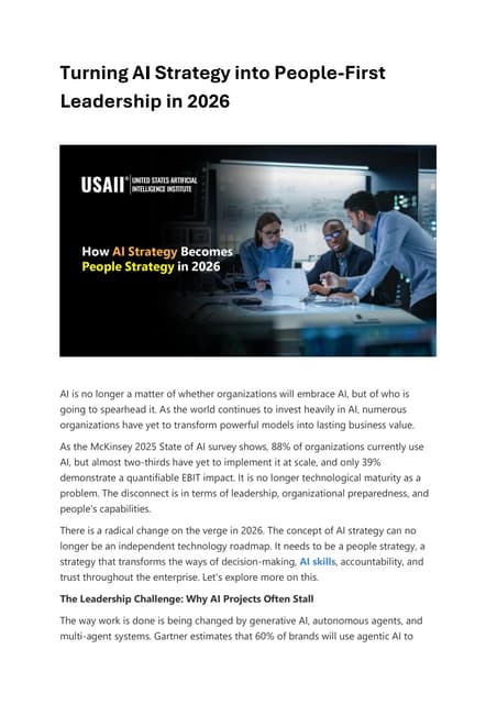 Turning AI Strategy into People-First Leadership in 2026 | PDF