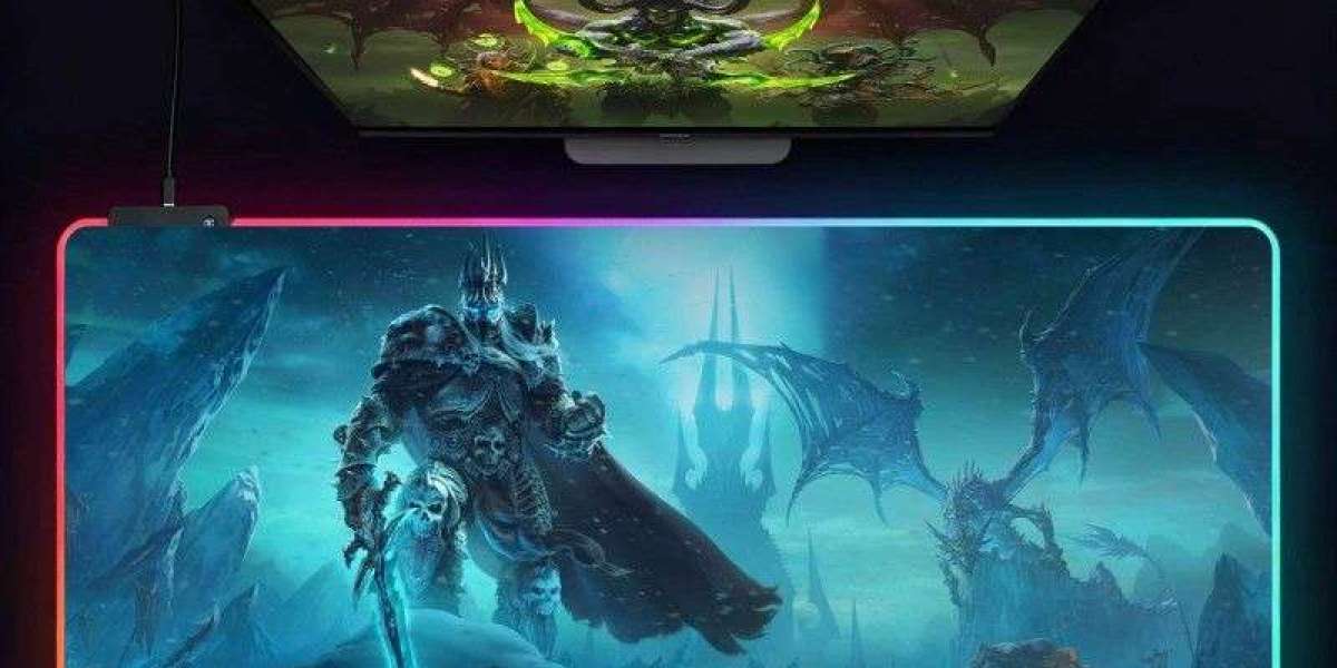 Lich King Arthas RGB Desk Mat – Legendary Northrend Gaming Essential