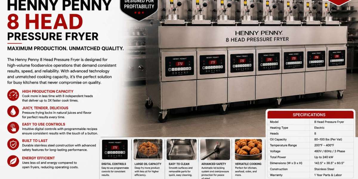 Henny Penny 8 Head Pressure Fryer: The Ultimate Commercial Frying Solution for High-Volume Kitchens