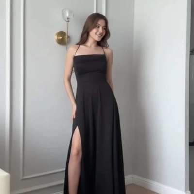 Satin Maxi Dress with Slit By Tivae Profile Picture