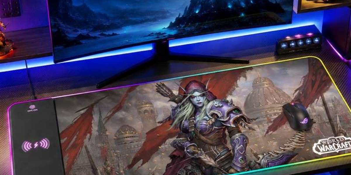 wow Sylvanas Wireless Charging RGB Desk Mat