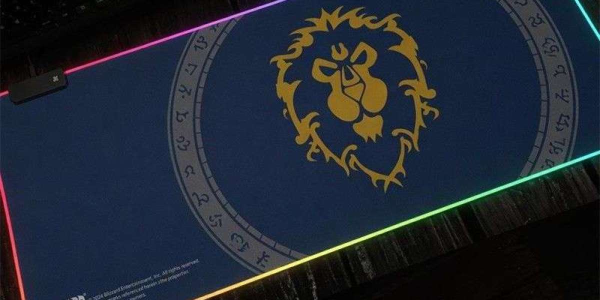wow Alliance RGB Desk Mat For Mixed Work‑Game Setup