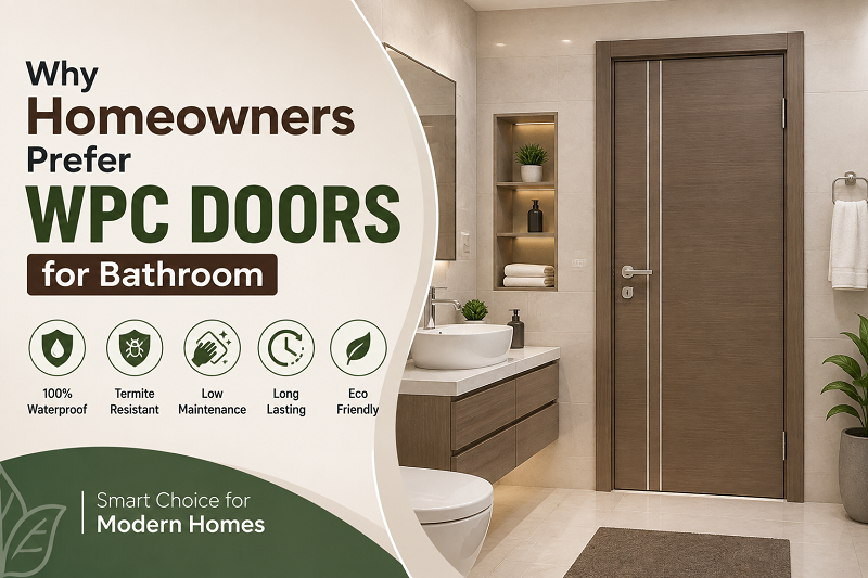 Why Homeowners Prefer WPC Doors for Bathroom
