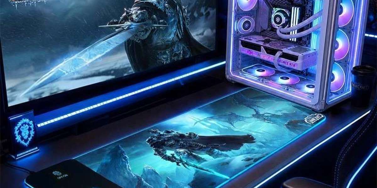 WoW Northrend Lich King Charging RGB Mouse Pad For Gaming Lovers