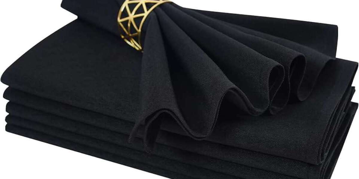 Stylish Black Napkins for Restaurants, Weddings, and Parties